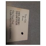 Lab-created one carat oval sapphire