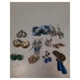 Collection of costume earrings