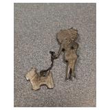 Vintage Betty Boop walking dog pin
