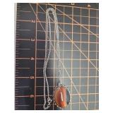 Polished agate necklace