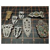 Vintage antique rhinestone dress clips/shoe clips