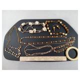 Vintage Earthtone Jewelry & Bakelite Bangle