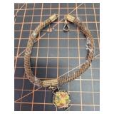 Antique braided morning jewelry watch fob MWA