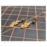 10kt marked gold earrings Black Hills Gold style