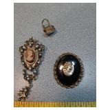 Cameos brooches & ring