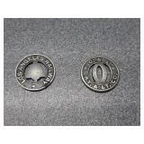 Rail fare Tokens Los Angeles Railway & O&L RY<
