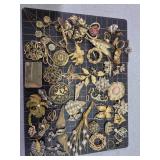 Gold tone jewelry, some missing pins