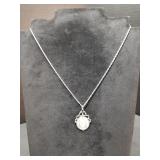 Vintage Sterling Silver & enamel necklace -