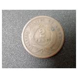 1864 US- 2 Cent Piece, Small Motto?