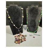Assorted Beaded jewelry & loose beads collection
