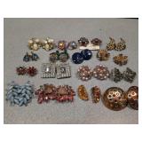 Assortment costume clip on earrings