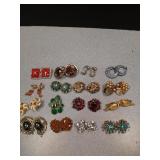 Assortment costume clip on earrings
