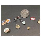 Assorted pins USN, PS&E, ZCBJ pins