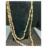 Vintage carved bone Bead necklace