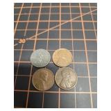 Wheat cents, including a 43S steel cent