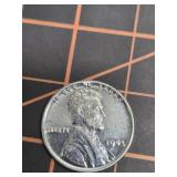 1943 steel cent with reverse die Crack!