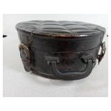 Vintage Faux Leather Travel Hat Case