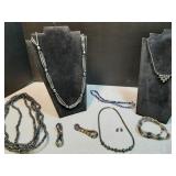 Misc hematite jewelry Necklaces, bracelets,