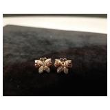 Black Hills silver butterfly earrings