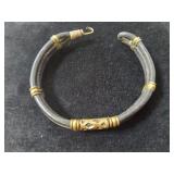 Antique Leather & Brass Bracelet