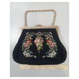 Vintage Tapestry Needlepoint Purse with Heavy