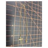 Gold field cross and necklace