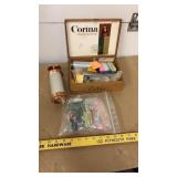 Cake decorating items, Corina wood cigar box