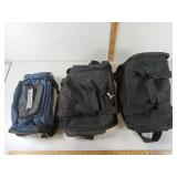 3 Softside Zippered Travel Bags