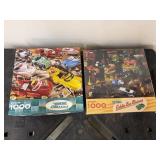 2 hallmark kiddie car puzzles, one still sealed,