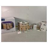 Dept 56 bank and accessories Christmas village