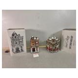 Dept. 56 barbershop and post office Christmas