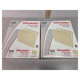 2 boxes letter size file folders 200 total