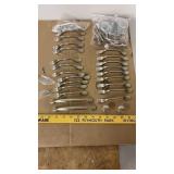 Lot of 28 matching satin/ brushed nickel cabinet