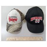 2 Adjustable Nebraska Husker Caps