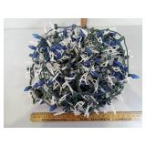 White & Blue LED Christmas Lights with Hangers