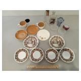 Assorted Dishes/Glassware, Bottle, Candle