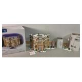 Dept 56 bank and accessories Christmas village