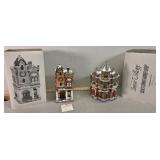 Dept. 56 barbershop and post office Christmas