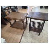 >end tables 27x18x20" and 18x11x25"