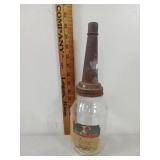 Motor Oil Metal Spout with Bottle