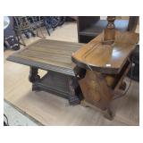 >Tables, one with lamp! 26x18x18" 22x12x50"