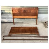 >Vintage Mid Century full size wood waterfall head