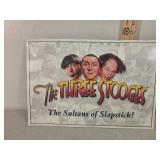 3 stooges tin sign, signed?