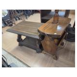 >Tables, one with lamp! 26x18x18" 22x12x50"