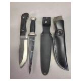Fixed blade knives with sheaths