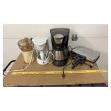 West Bend food processor, coffee makers, & rival