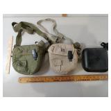 2 Military Water Canteens with Straps & an extra
