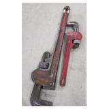 Rigid and sears pipe wrenches