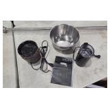 Sentsy wax warmer, coffee grinder, bowl, rod