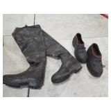 Rubber boots and over shoes